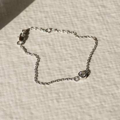 Luster Round Solitaire Moissanite Bracelet