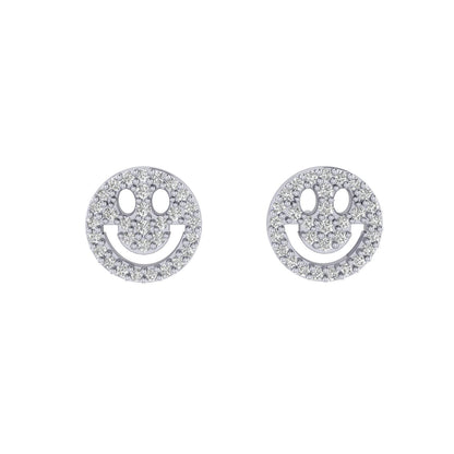 Smiley Moissanite Studs