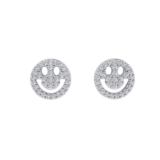 Smiley Moissanite Studs