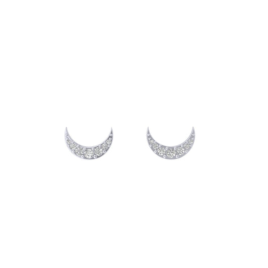 Moon Moissanite Studs