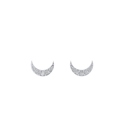Moon Moissanite Studs