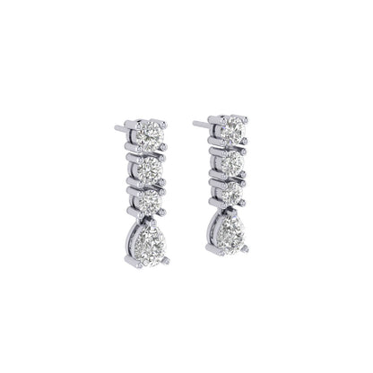 Della Moissanite Dangle Earrings