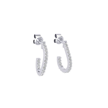 Wave Moissanite Huggies