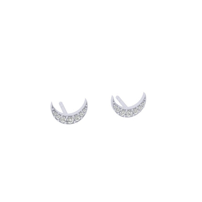 Moon Moissanite Studs