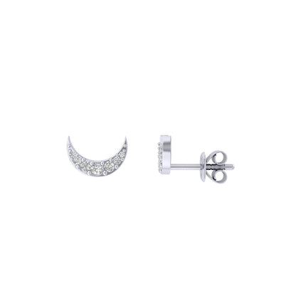 Moon Moissanite Studs