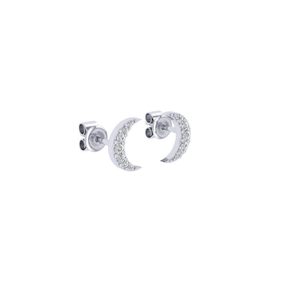 Moon Moissanite Studs