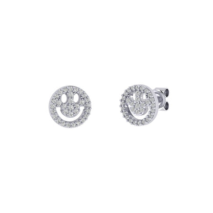 Smiley Moissanite Studs