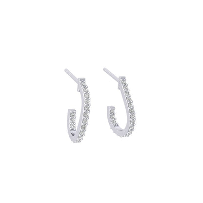 Wave Moissanite Huggies