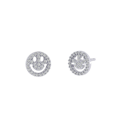 Smiley Moissanite Studs