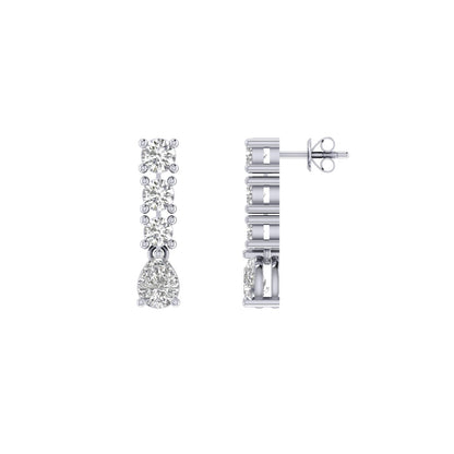 Della Moissanite Dangle Earrings