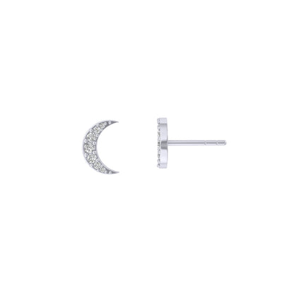 Moon Moissanite Studs