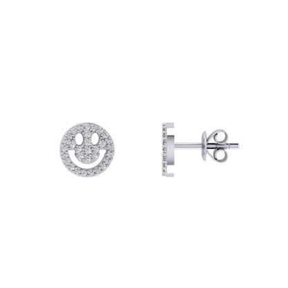 Smiley Moissanite Studs