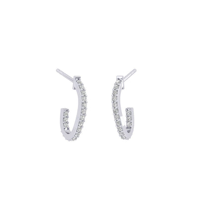 Wave Moissanite Huggies