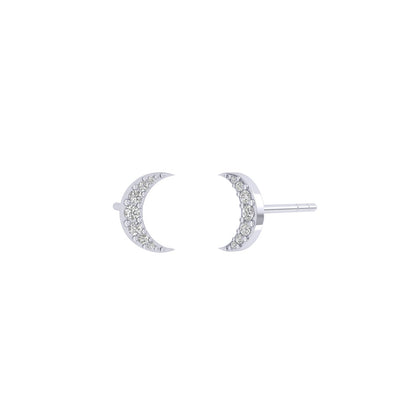 Moon Moissanite Studs