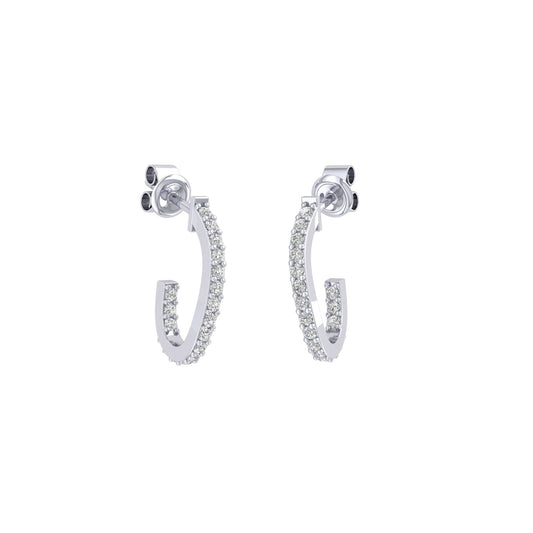 Wave Moissanite Huggies