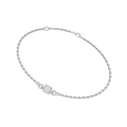 Radiantique Princess Solitaire Moissanite Bracelet