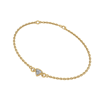 Lumo Trillion Solitaire Moissanite Bracelet