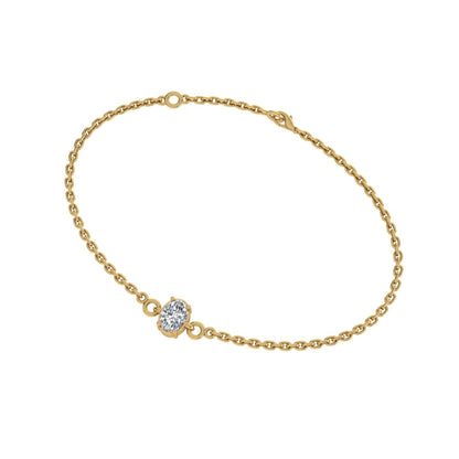 Splendor Oval Solitaire Moissanite Bracelet