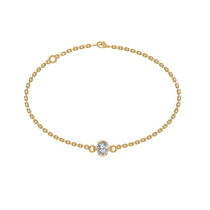 Splendor Oval Solitaire Moissanite Bracelet