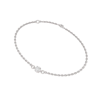 Glint Brillique Round Solitaire Moissanite Bracelet