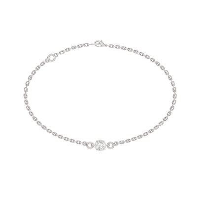 Glint Brillique Round Solitaire Moissanite Bracelet