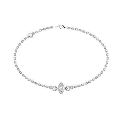 Solace Marquise Solitaire Moissanite Bracelet