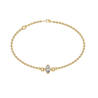 Solace Marquise Solitaire Moissanite Bracelet