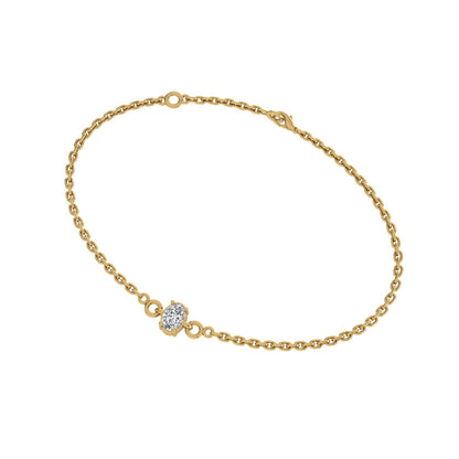 Lumina Oval Solitaire Moissanite Bracelet