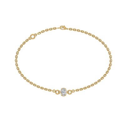 Lumina Oval Solitaire Moissanite Bracelet