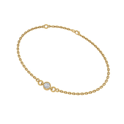 Luster Round Solitaire Moissanite Bracelet