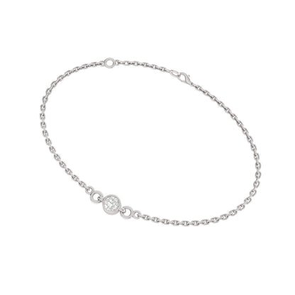Luster Round Solitaire Moissanite Bracelet