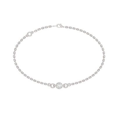 Luster Round Solitaire Moissanite Bracelet