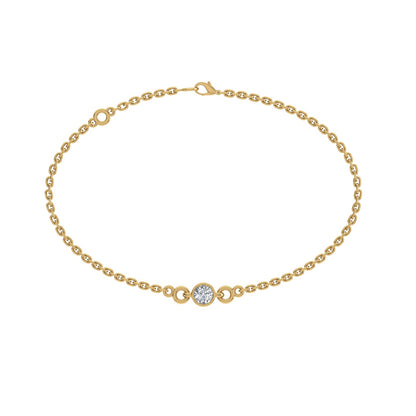 Luster Round Solitaire Moissanite Bracelet