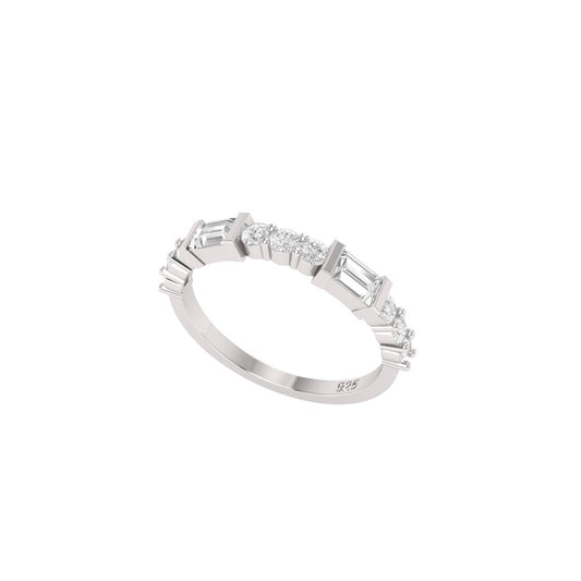 Tiara Moissanite Eternity Ring
