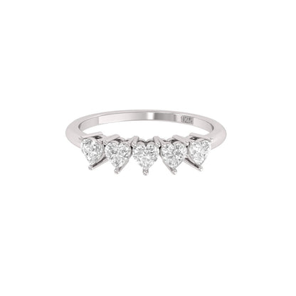 Sparkle Heart Moissanite Ring