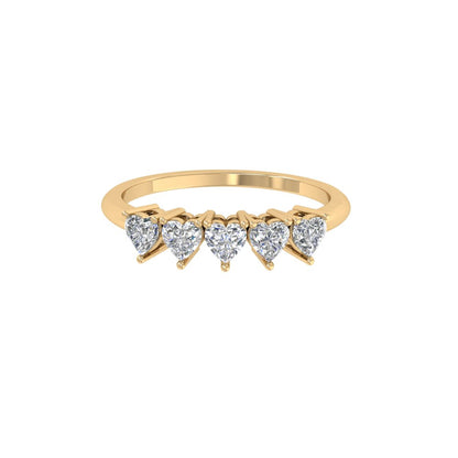 Sparkle Heart Moissanite Ring