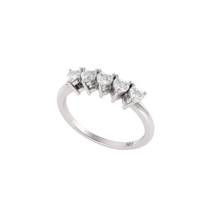 Sparkle Heart Moissanite Ring