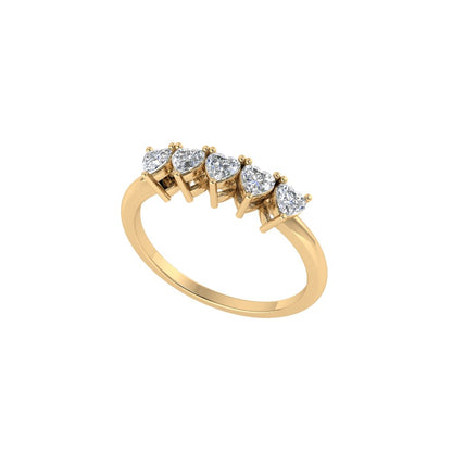Sparkle Heart Moissanite Ring