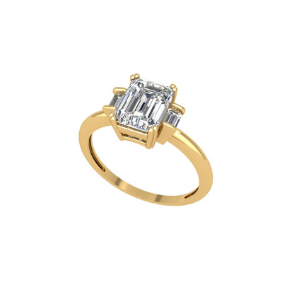 Aria Three Stone Moissanite Ring