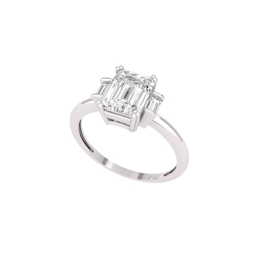 Aria Three Stone Moissanite Ring