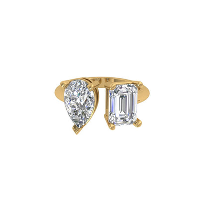 Toi et Moi Moissanite Ring