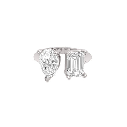 Toi et Moi Moissanite Ring