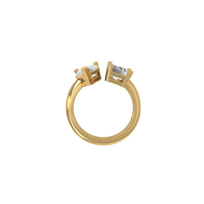 Toi et Moi Moissanite Ring