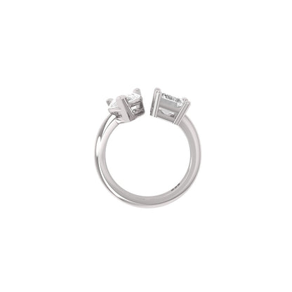 Toi et Moi Moissanite Ring