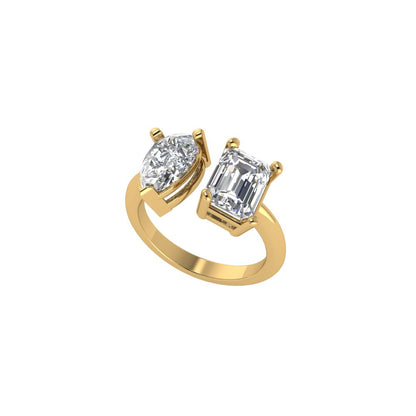 Toi et Moi Moissanite Ring