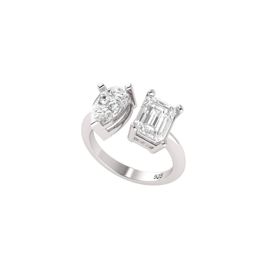 Toi et Moi Moissanite Ring