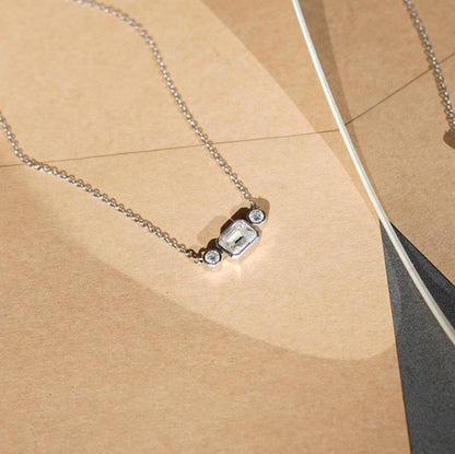 Three Stone Moissanite Pendant