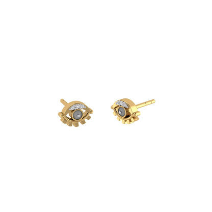 Grey Evil Eye Studs