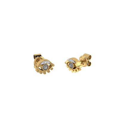 Grey Evil Eye Studs
