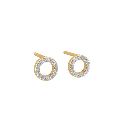 Circle Moissanite Studs